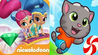 Talking Tom Candy Run vs Shimmer and Shine: Carpet Ride Gameplay Android ios