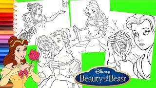 Disney Beauty and the Beast - Princess Belle Coloring Pages for kids
