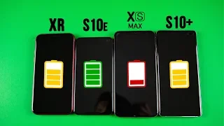 Galaxy S10 Plus vs iPhone XS Max vs Galaxy S10e vs iPhone XR Battery Life DRAIN TEST!