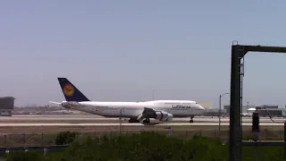 Lufthansa Boeing 747-8i Landing at LAX
