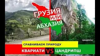 Грузия или Абхазия!  Сравниваем природу. Квариати и Цандрипш