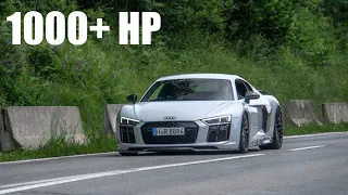 1000+ HP Audi R8 V10 TWIN TURBO - Crazy Accelerations!