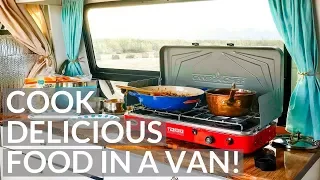 How YOU can COOK DELICIOUS FOOD in a VAN | VAN LIFE