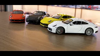 [UNBOX] Mô hình PORSCHE 911 CARRERA 4S tỷ lệ 1:24 hãng WELLY | AUTONO1.VN