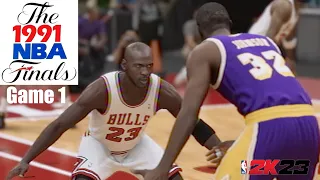 1991 NBA FINALS - JORDAN vs MAGIC - Bulls vs Lakers - Game 1. Jordan Era NBA 2K23