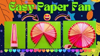 🌷Quick and Easy Paper Fan Tutorial|step by step|how to make