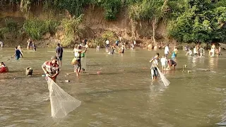 Fishing Net Video - Traditional Cast Net Fishing in River Beautiful Natural ( Part 36 )