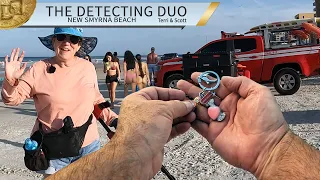 Beach Metal Detecting Spring Break New Smyrna Beach Florida | The Detecting Duo