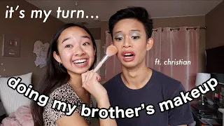 DOING MY BROTHER'S MAKEUP | Nicole Laeno