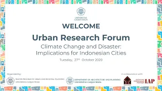 URBAN RESEARCH FORUM (URF) - SEMINAR SERIES 3