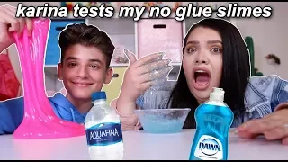 Karina Garcia tests my NO GLUE/NO BORAX slime recipes