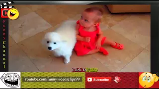 Funny Baby Videos ★ Baby And Puppy ★ Funny Baby And Dog Videos