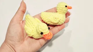Crochet duck amigurumi tutorial  _ crochet for beginners  _ little yellow duck