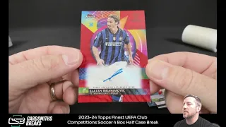 2023-24 Topps Finest UEFA Club Competitions Soccer 4 Box Half Case Break #3