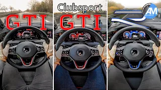 Golf 8 R vs. GTI Clubsport vs. GTI | 0-100 & 100-200 km/h acceleration🏁 | by Automann