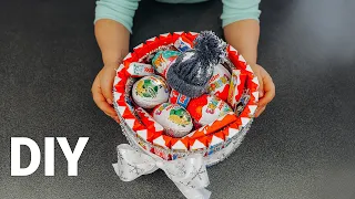 DIY KINDER Chocolate Gift Cake | How to make Kinder Surprise Gift Box