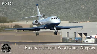 Business Jets and Reverse Ops at Scottsdale (4K) | Plane Spotting | [KSDLSCF]