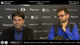 Levon Aronian and Hikaru Nakamura after R4 of the FIDE Grand Prix 2022 in Berlin | Interview