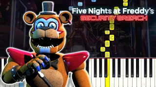 FNAF Security Breach - Theme song - EASY Piano tutorial