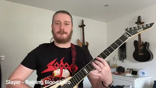 How to play to play Slayer ‘Raining Blood’ intro. Guitar tutorial (tab below)