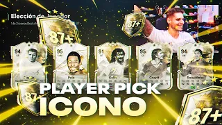 SACAMOS ICONOS BRUTALES EN EL NUEVO PLAYER PICK DE ICONO +87 ASEGURADO!! | FC 24