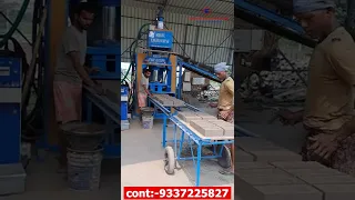 8 bricks fully automatic  fly ash bricks machine!!