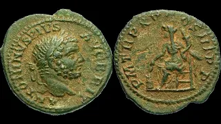 ✅ Денарий, 212 г., Монета Каракалла, 🌏 Denarius, 212, Caesar Caracalla. 🏺