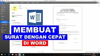 Cara membuat surat dengan cepat di microsoft word