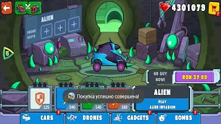 Car Eats Car 3 Hill Climb Race - New Alien Car unlocked Update - All 36 Vehicles Hack Gems Mod