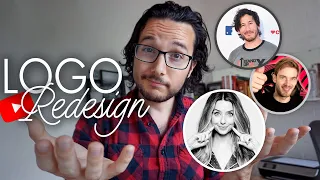 Redesigning Popular YouTube Channel's Logos ~ Markiplier, Pewdiepie & Zoella logo design challenge