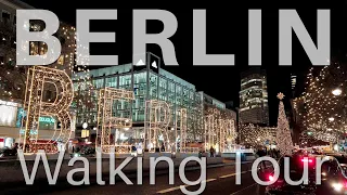 Berlin Night Walking Kudamm 3 🇩🇪 [4k] Christmas market at Kaiser Wilhelm Memorial Church (Germany)