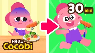 Yummy Fruits and Vegetables | Good Habits Song Compilation | Kids Songs | Hello Cocobi