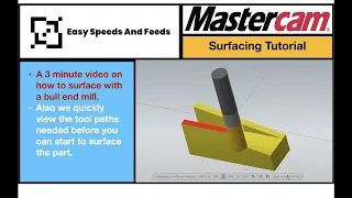 3D Flowline in 3 minutes - Mastercam 2020 Tutorial