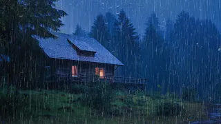 Goodbye Insomnia With Heavy Rain Sound | Pouring Rain and Thunder Sounds - Rain Sounds for Sleeping