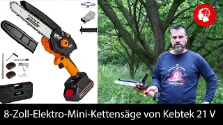 Einen großen Ast richtig abscheiden? Mini Kettensäge von Kebtek