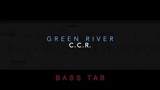 Green River -   C. C. R.  (BASS TAB) Synced With Studio Version