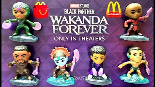 McDonald's Marvel Studios Black Panther Wakanda Forever Happy Meal Toys Display November 2022