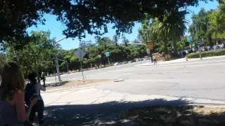 Obama motor cade Stanford