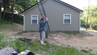 installing a tv antenna and tower for the mini barndominium