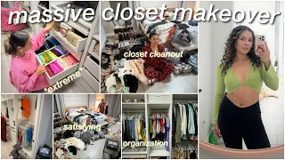 EXTREME CLOSET ORGANIZATION | satisfying cleaning, decluttering, + massive closet cleanout
