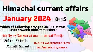 Himachal Pradesh current affairs january 2024
