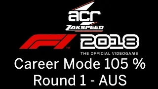 F1 2018 - Career Mode in McLaren AI 105 % - Gameplay - Australian Grand Prix