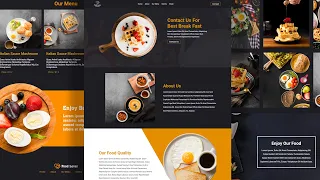 how to create breakfast restaurant website with html and CSS