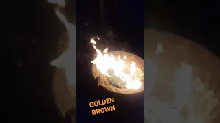 Flaming Firepit with Golden Brown!