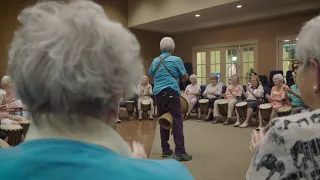 Senior Drum Circle - Drumming to Their Own Beat