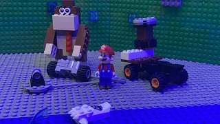 Mario And Donkey Kong Escape The Maw-Ray Scene In Lego (The Super Mario Bros. Movie)