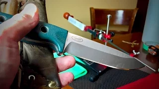 Benchmade Bushcrafter 162 sharpening using the Hapstone