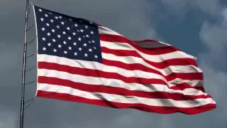 American Flag waving | Free HD stock footage with National Anthem sung by Videographer