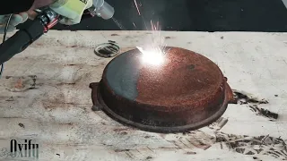 Laser Cleaning Of An Old Baking Tray