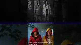 stranger things bloopers vs the real scenes #shorts credits